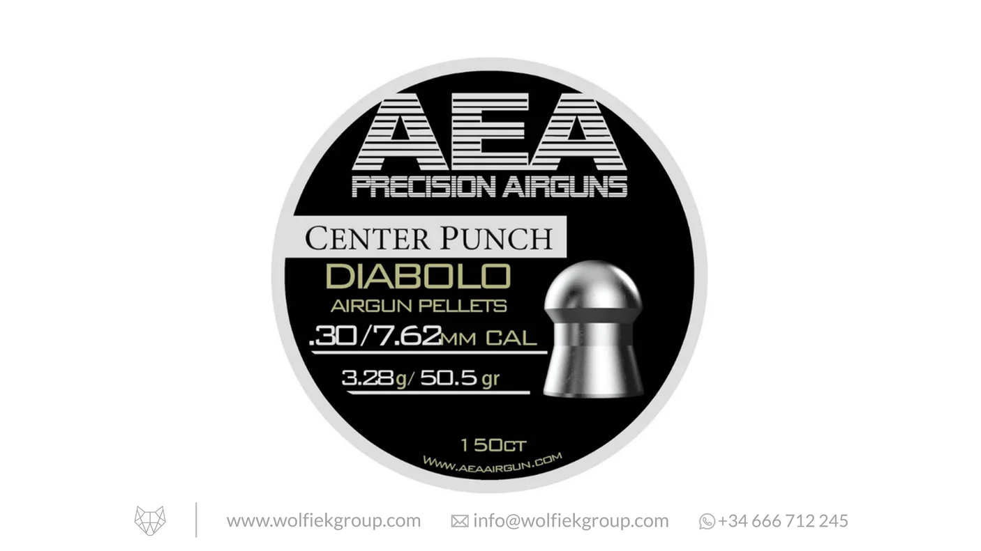 AEA Center Punch Diabolo Pellets - Cal .30 (7.62mm) | 3.28g (50.5gr)