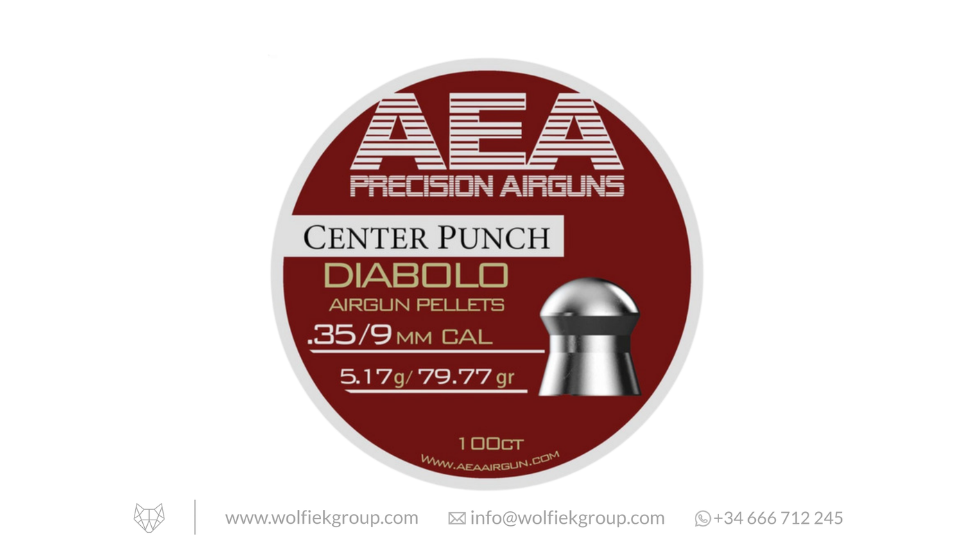 AEA Center Punch Diabolo Pellets - Cal .35 (9mm) | 5.17g (79.77gr)
