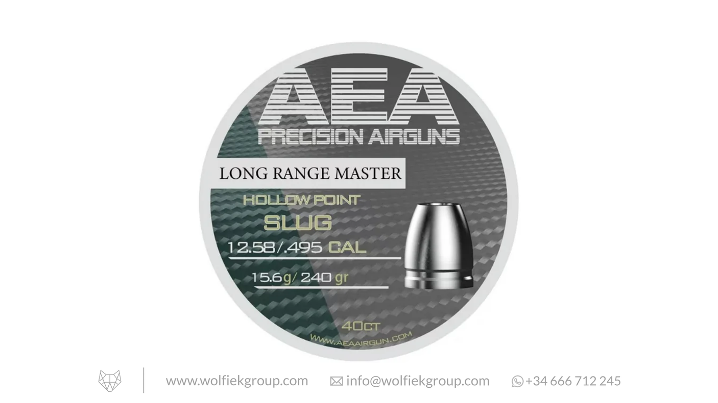 AEA Long Range Master Hollow Point Slugs - Cal .495 (12.58mm) | 15.6g (240gr)