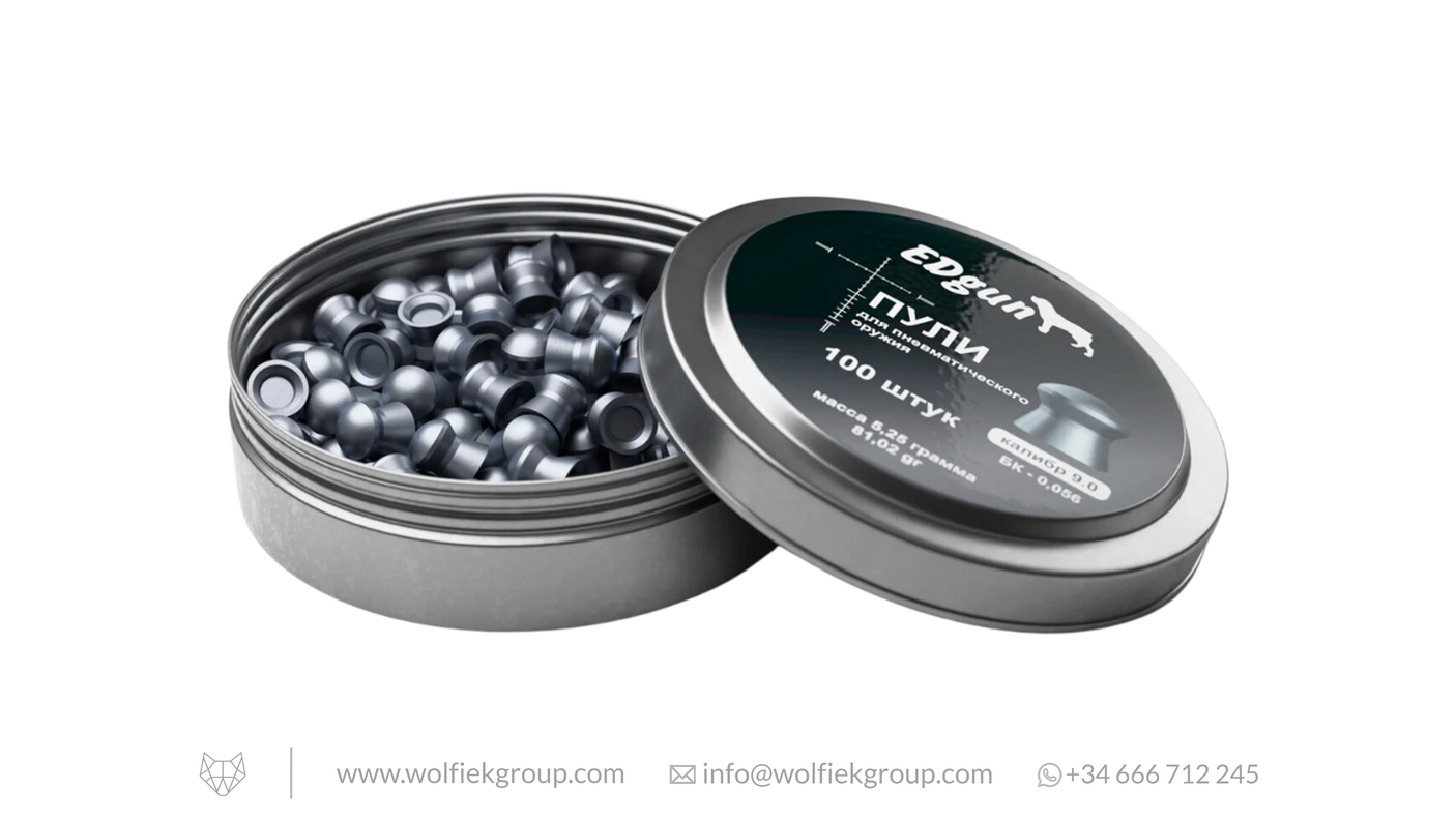 EDgun Premium Airgun Pellets - Cal .35 (9mm) | 5.25g (81.02gr)