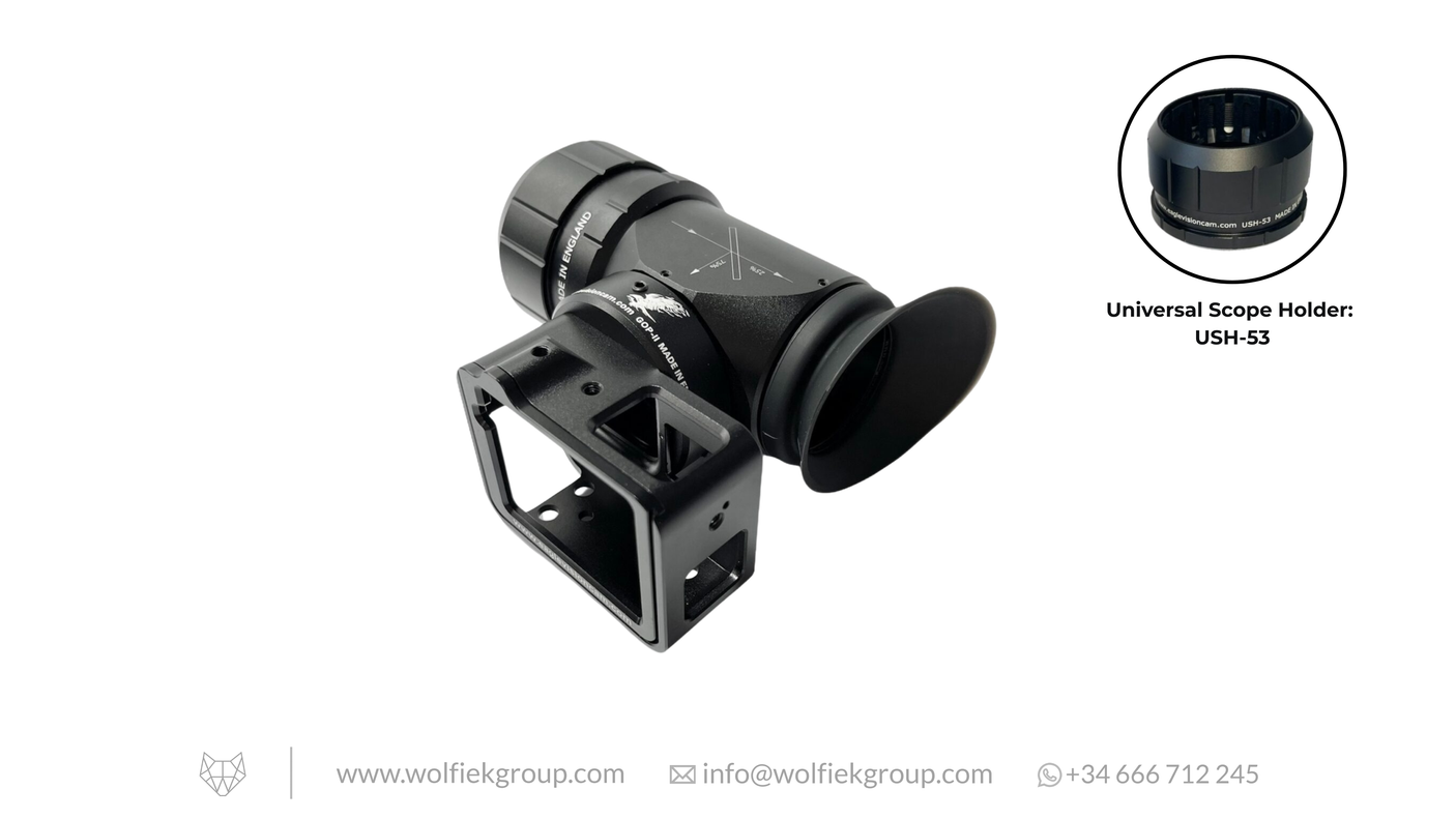Eagle Vision 75% X 25% GOPRO 9,10,11,12,13 Black Universal Scope Holder Side-Cam