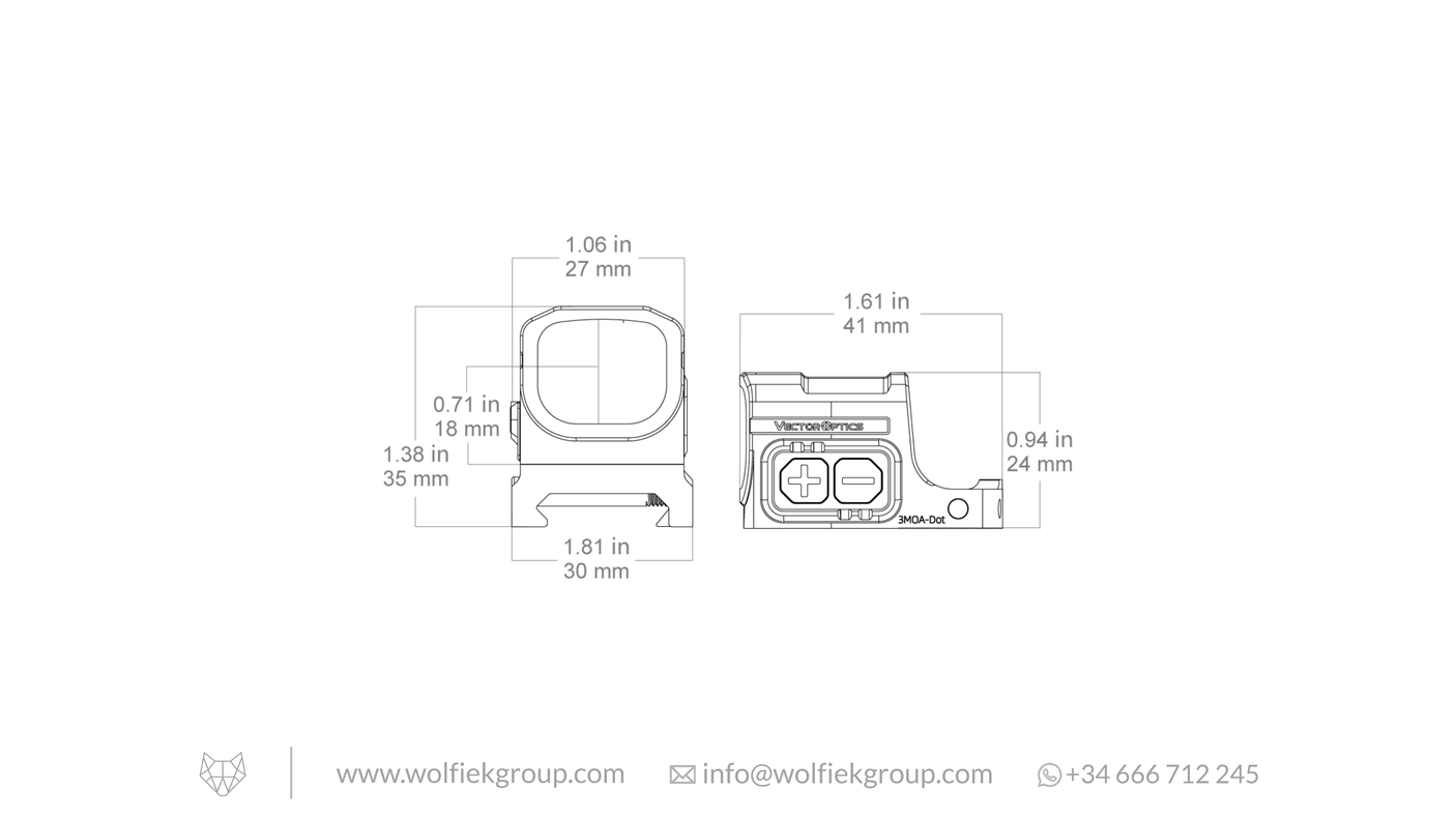 Vector Optics Frenzy Aspheric Lens Red Dot Sight - S FA 1x17x20 EDC