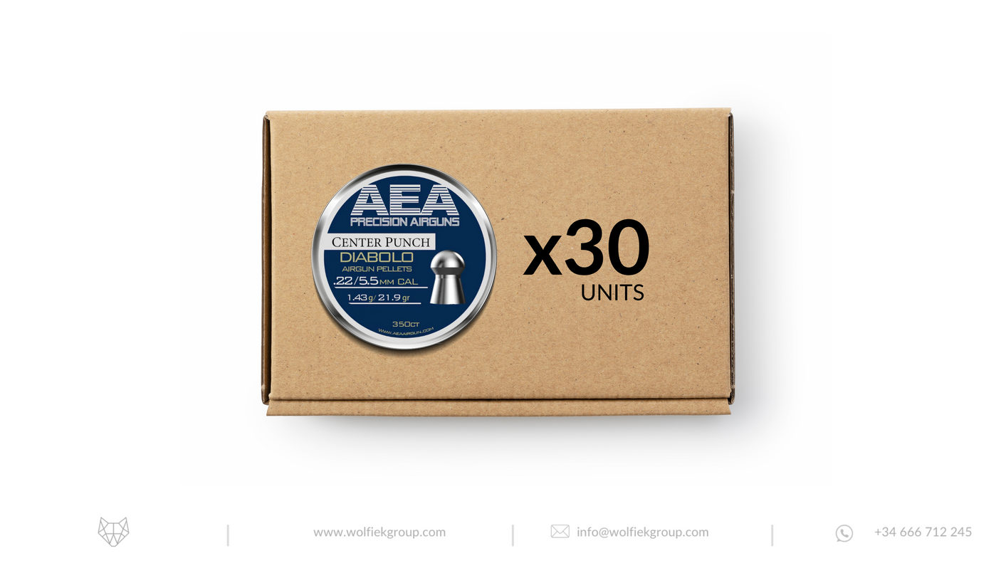 AEA Master Box Center Punch Diabolo Pellets - Cal .22 (5.5mm) | 1.43g (21.9gr)