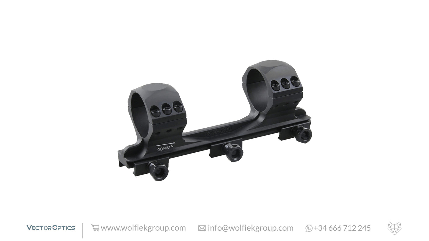 Lateral side of MODEL 1 one-piece scope mount 34mm