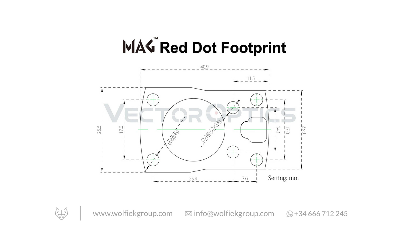 Vector Optics MAG Red Dot Polymer Riser Weaver Mount