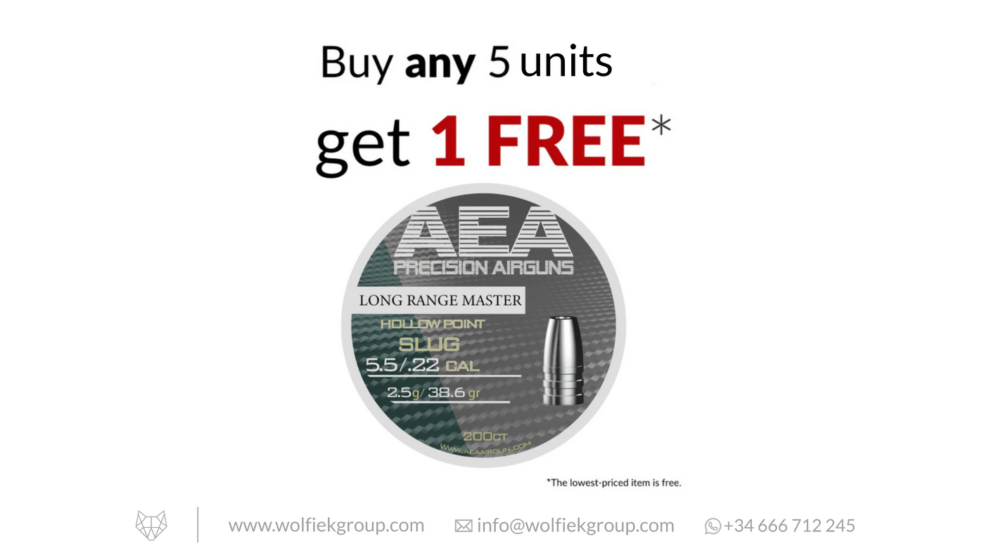 AEA Long Range Master Hollow Point Slugs - Cal .22 (5.5mm) | 2.5g (38.6gr)