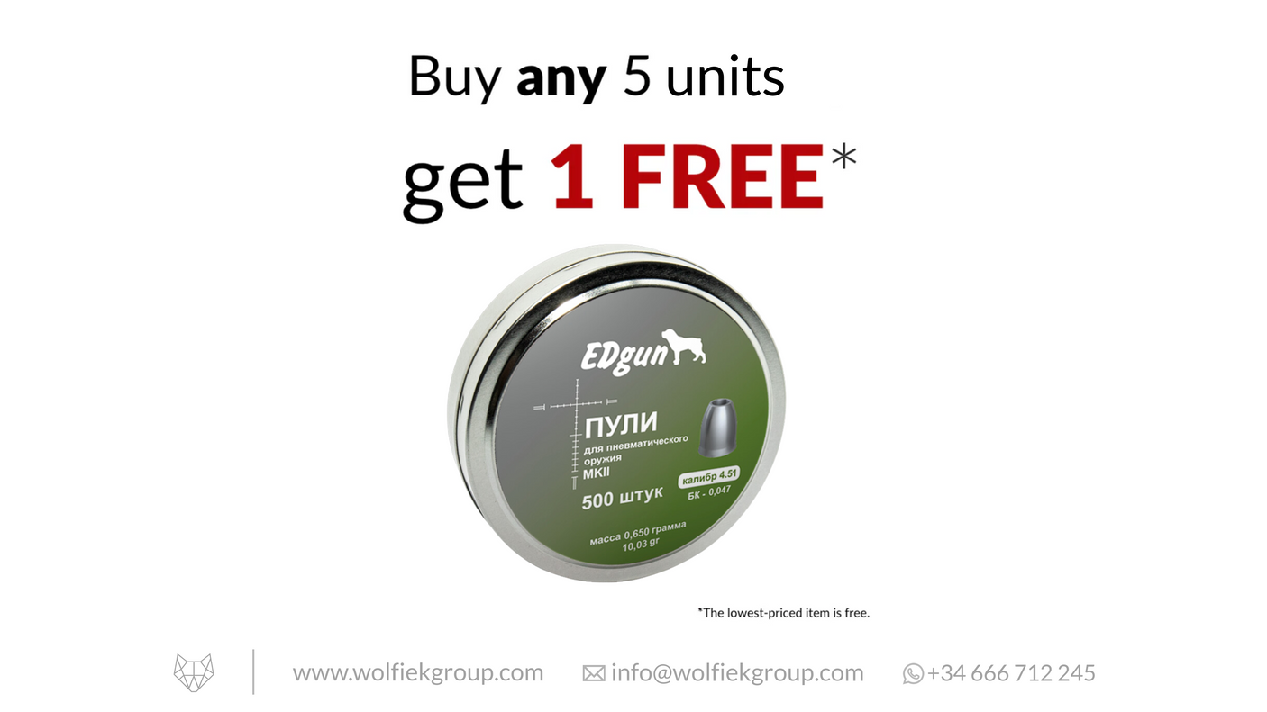 EDgun KnockOut Airgun Slugs - Cal .177 (4.5mm) | 0.650g (10.03gr)