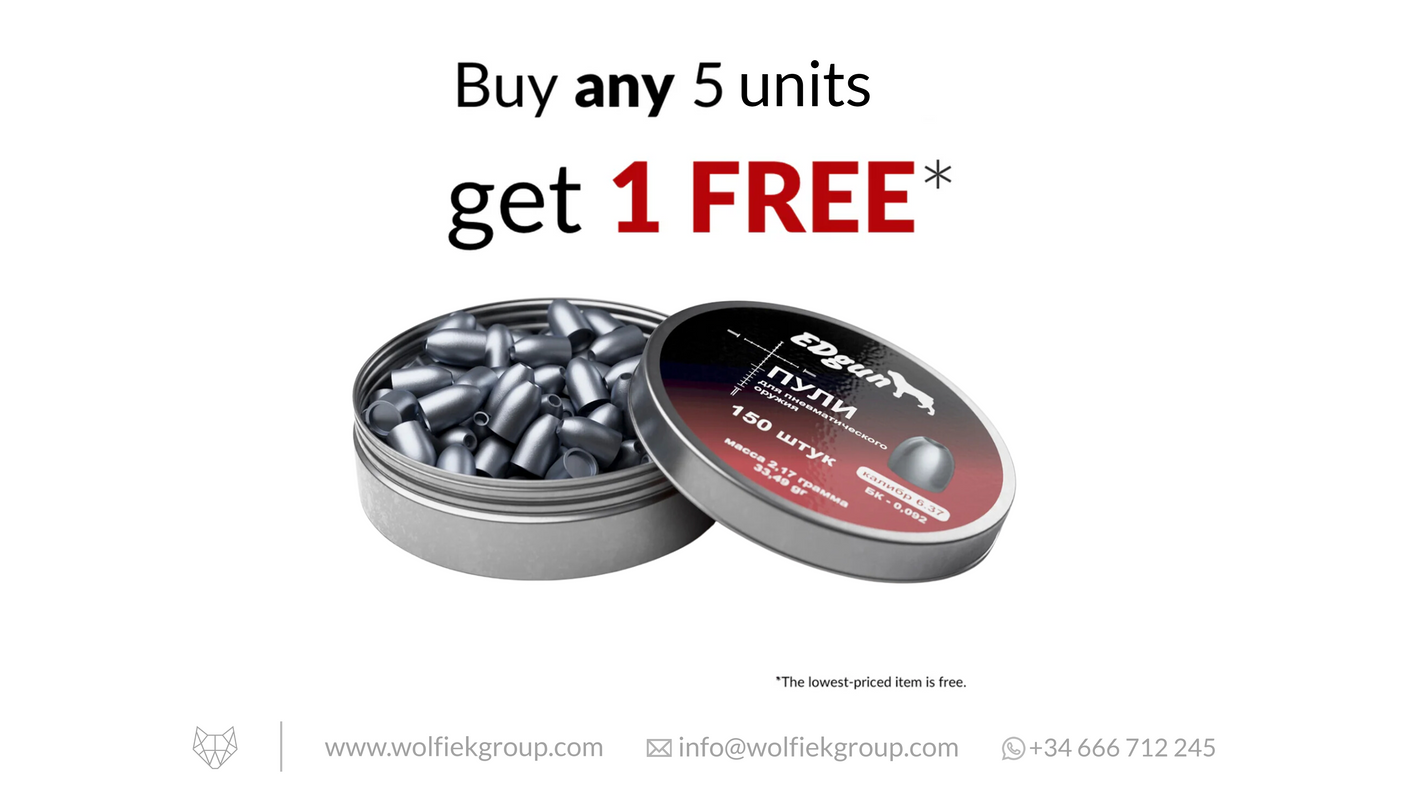 EDgun KnockOut Airgun Slugs - Cal .251 (6.37mm) | 2.17g (33.49gr)