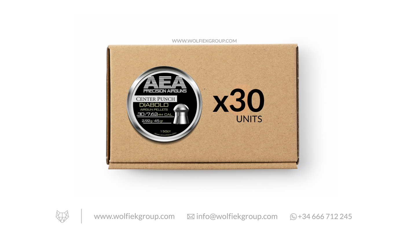 AEA Master Box Center Punch Diabolo Pellets - Cal .30 (7.62mm) | 2.92g (45gr)