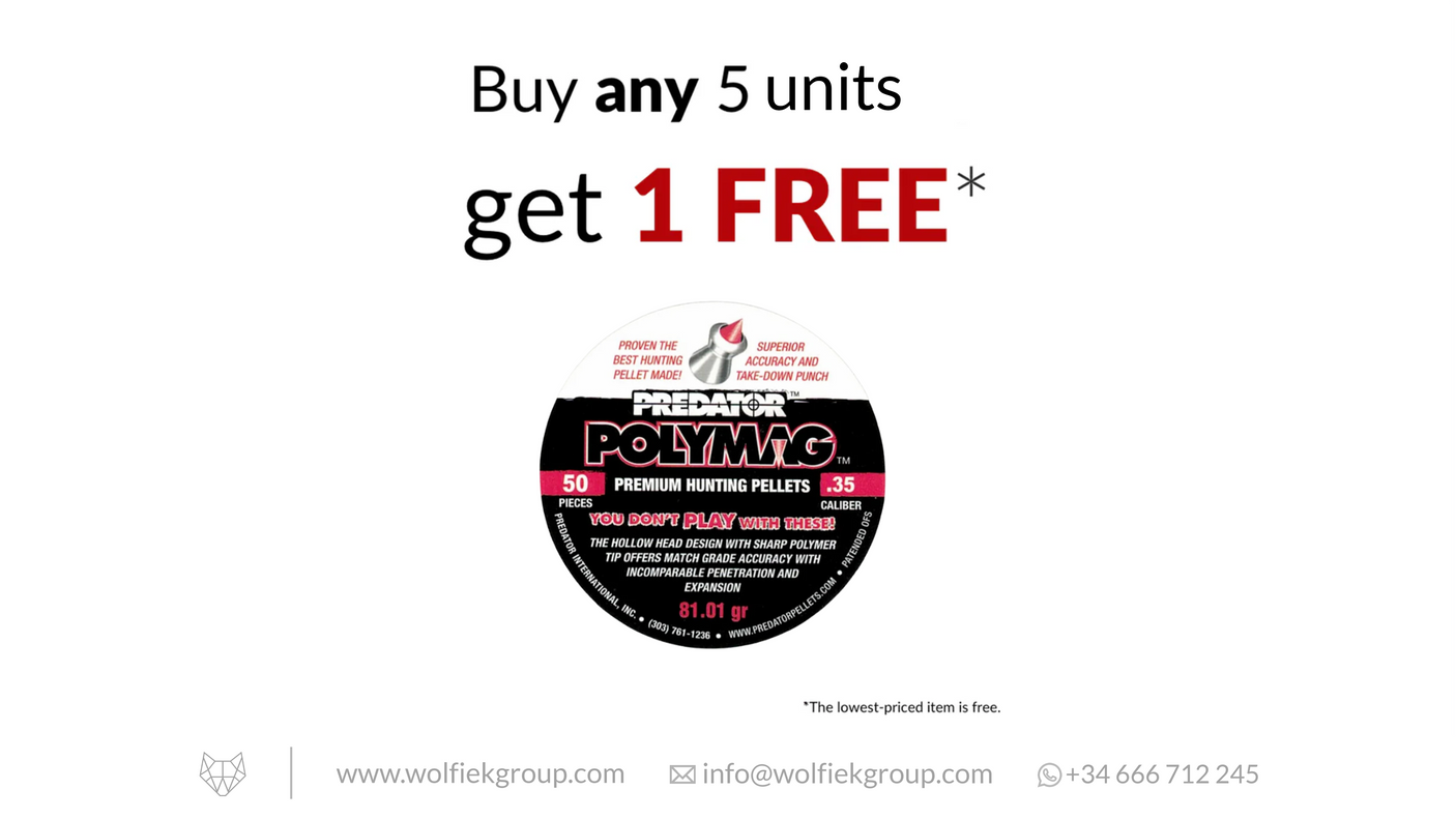 Predator Polymag Airgun Pellets - Cal .35 (9mm) | 5.25g (81.01gr)