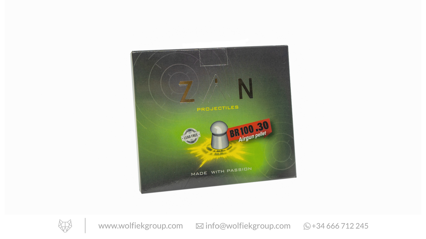 Zan Projectiles Lead Free Airgun Pellets - Cal .30 (7.62mm) | 2.4g (37gr)