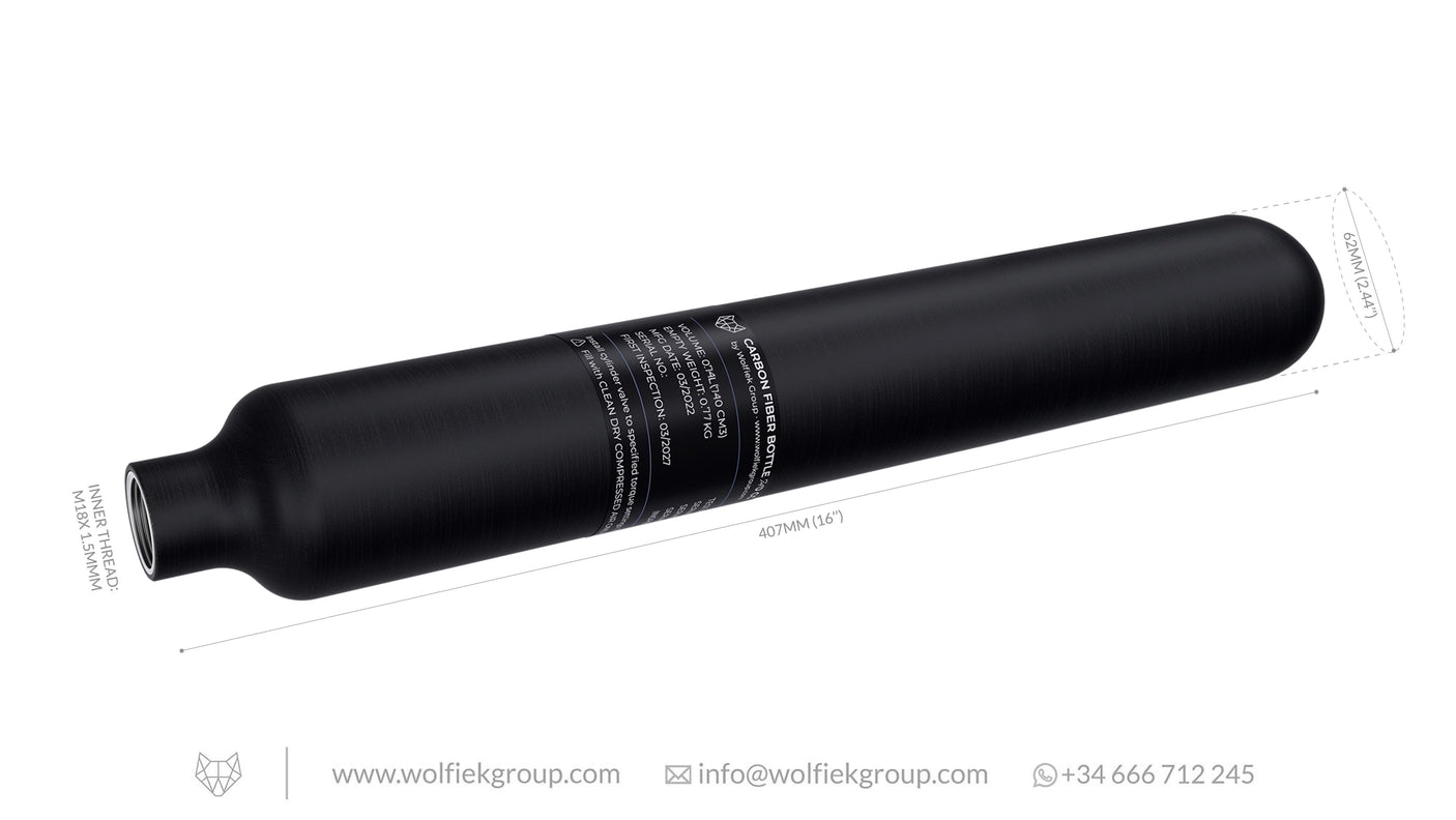 Black Carbon Fiber Bottle 740cc