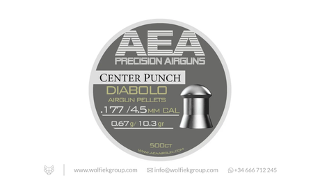 AEA Center Punch Diabolo Pellets · Domed · Cal .177 (4.5mm)