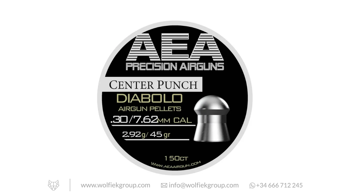 AEA Center Punch Diabolo Pellets - Cal .30 (7.62mm) | 2.92g (45gr)
