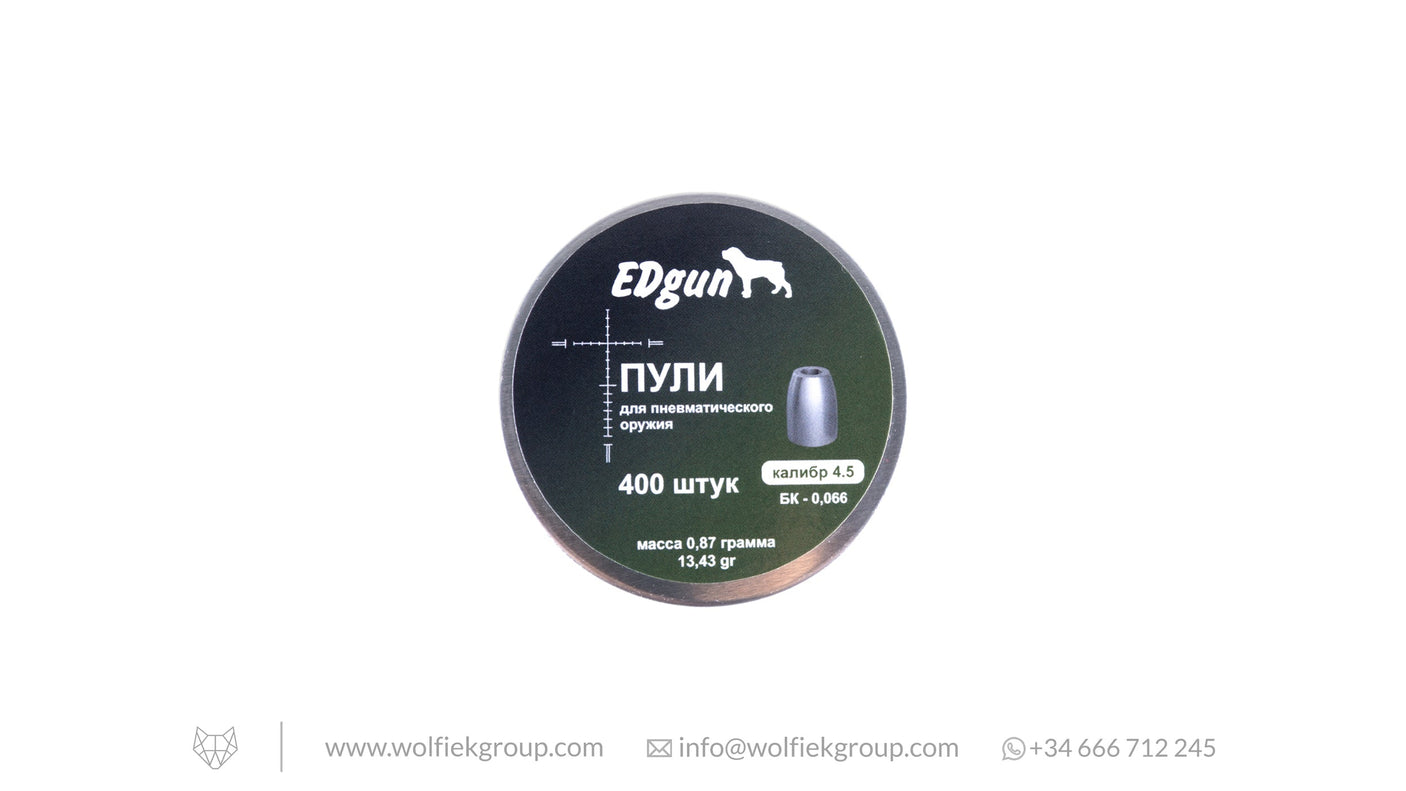 EDgun KnockOut Airgun Slugs · Hollow Point · Cal .177 (4.5mm)