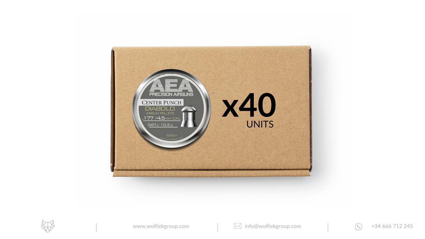 AEA · Master Box · Center Punch Diabolo Pellets · Cal .177 (4.5mm) · Weight 0.67g (10.3gr)
