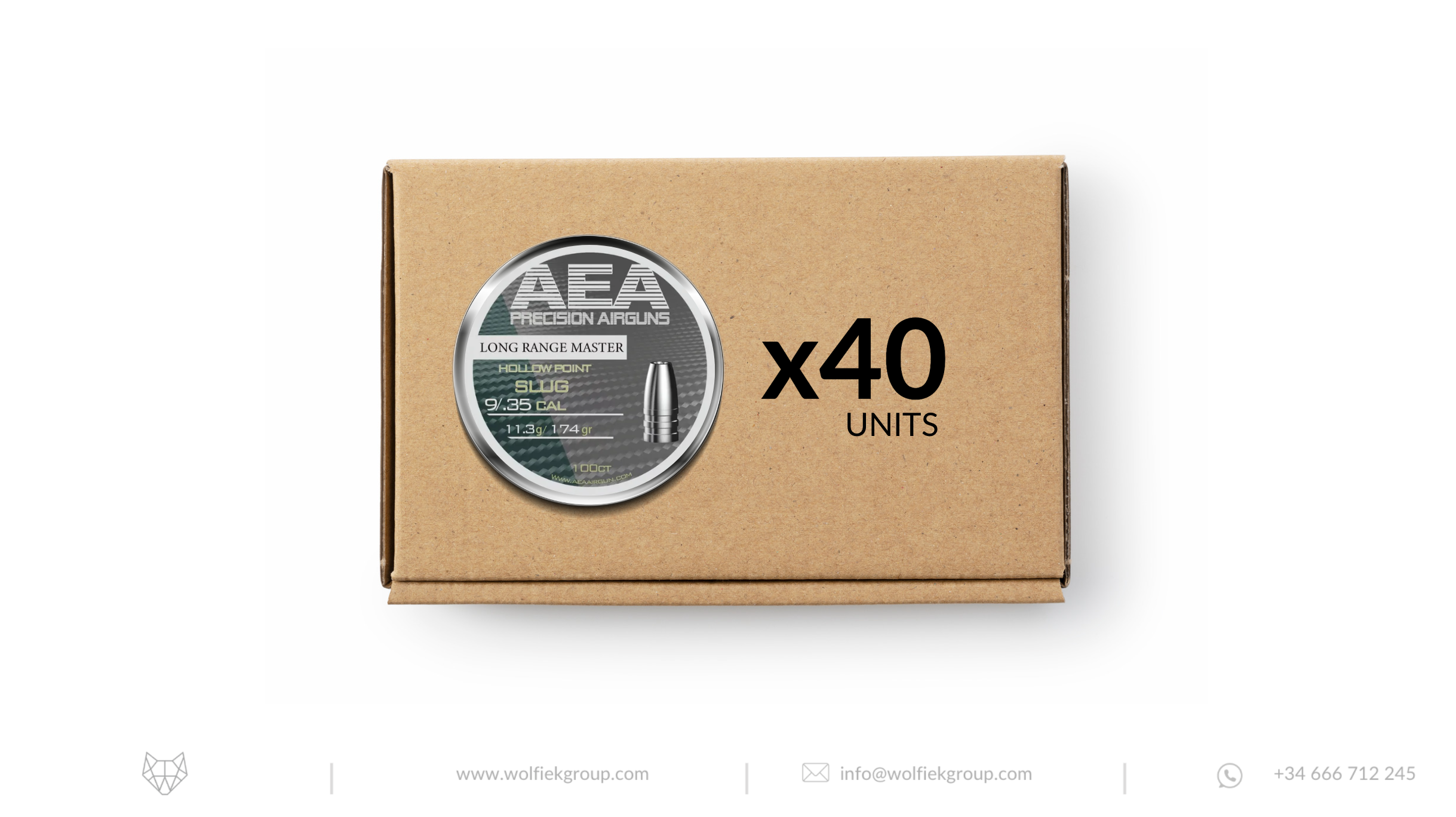 AEA Master Box Exact Slug Heavy (+) Hollow Point - Cal .35 (9mm) | 11.3g (174gr)