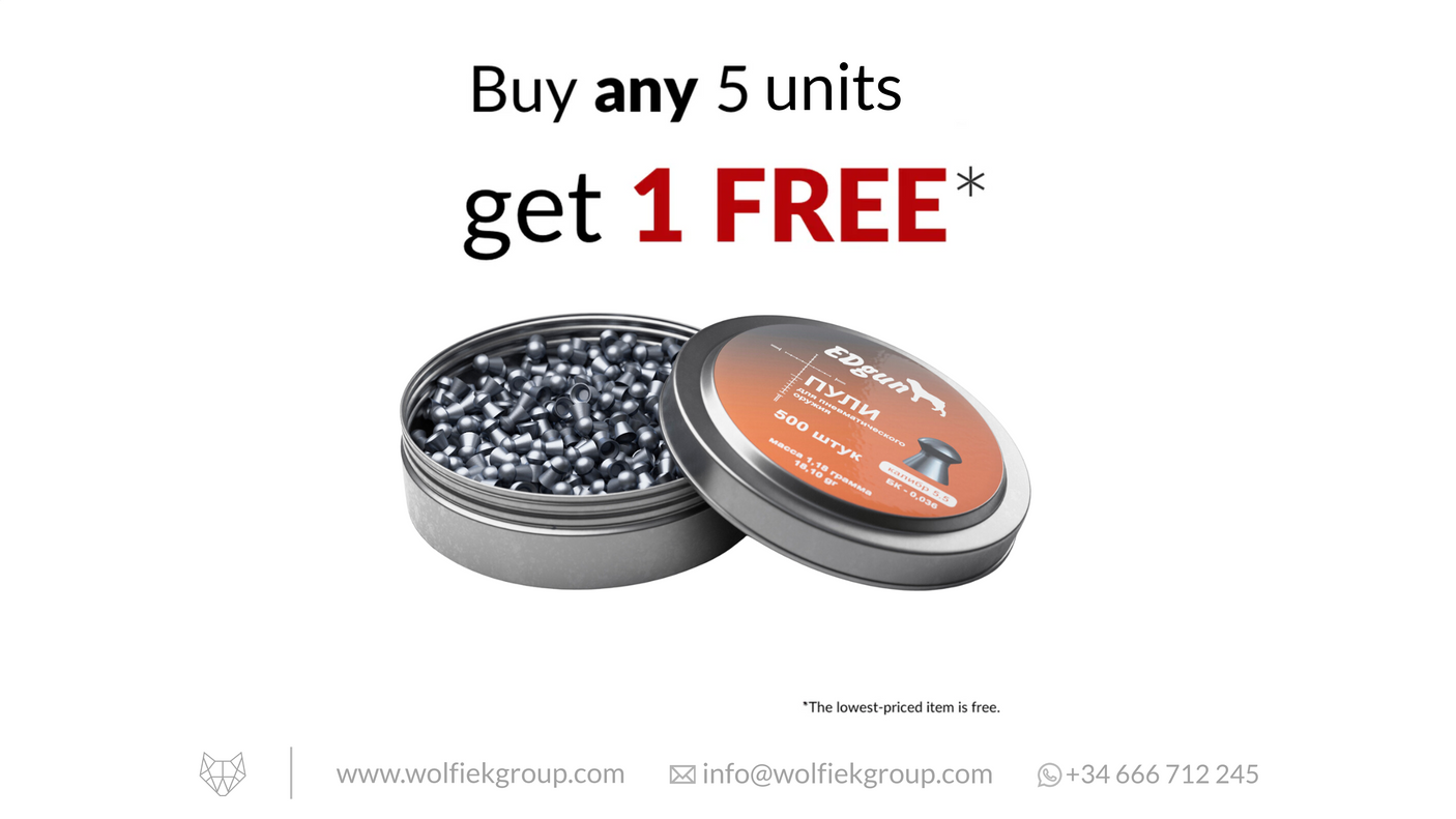EDgun Premium Pellets · Cal .22 (5,5mm) · Weight 1,18g (18,10gr) (Batch 2022)
