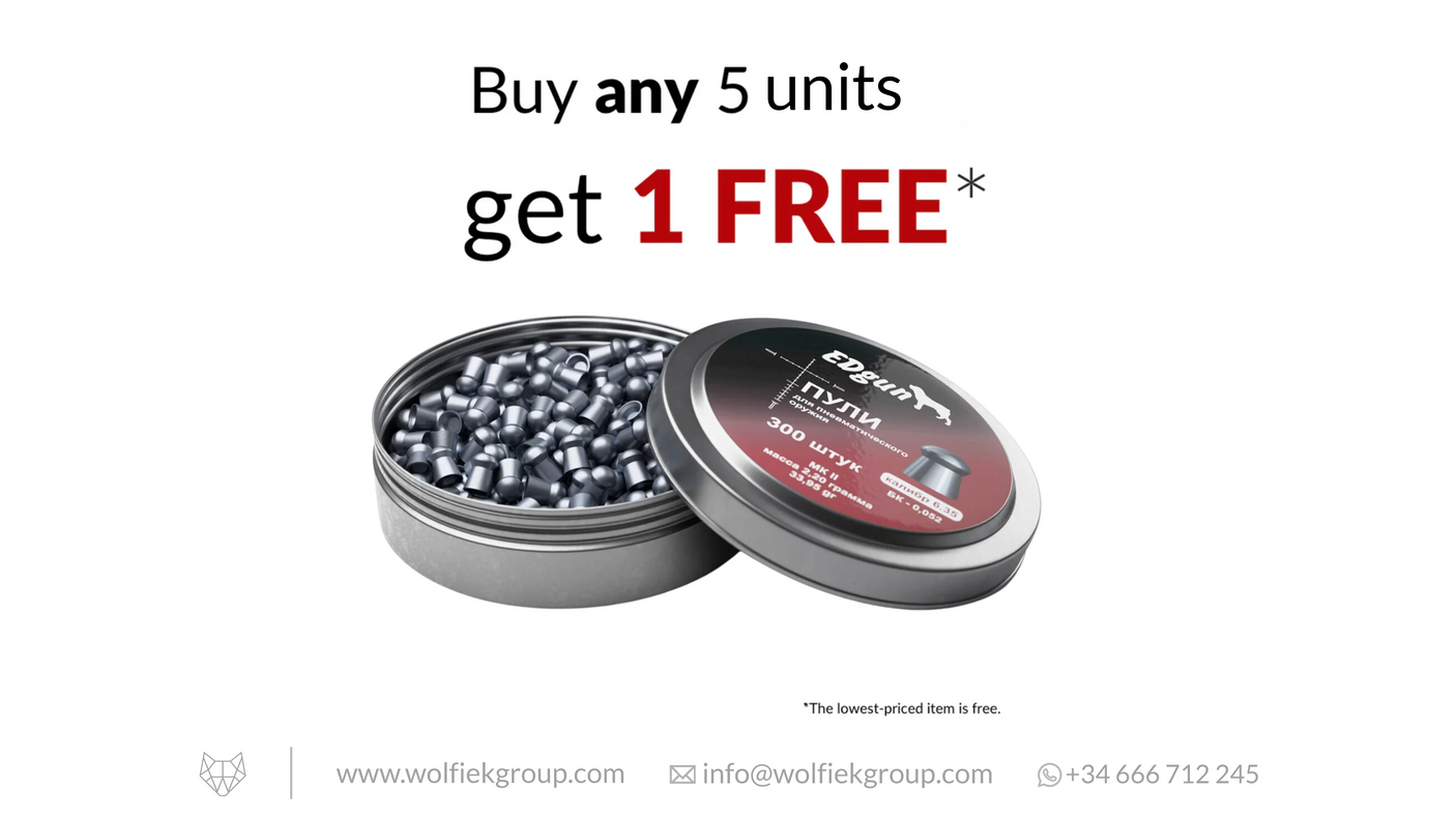EDgun · Premium Pellets · Cal .25 (6.35mm) · Weight 2.20g (33.95gr) · MKII