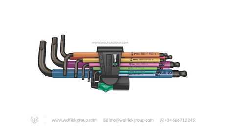 Wera multicolor angled keys long