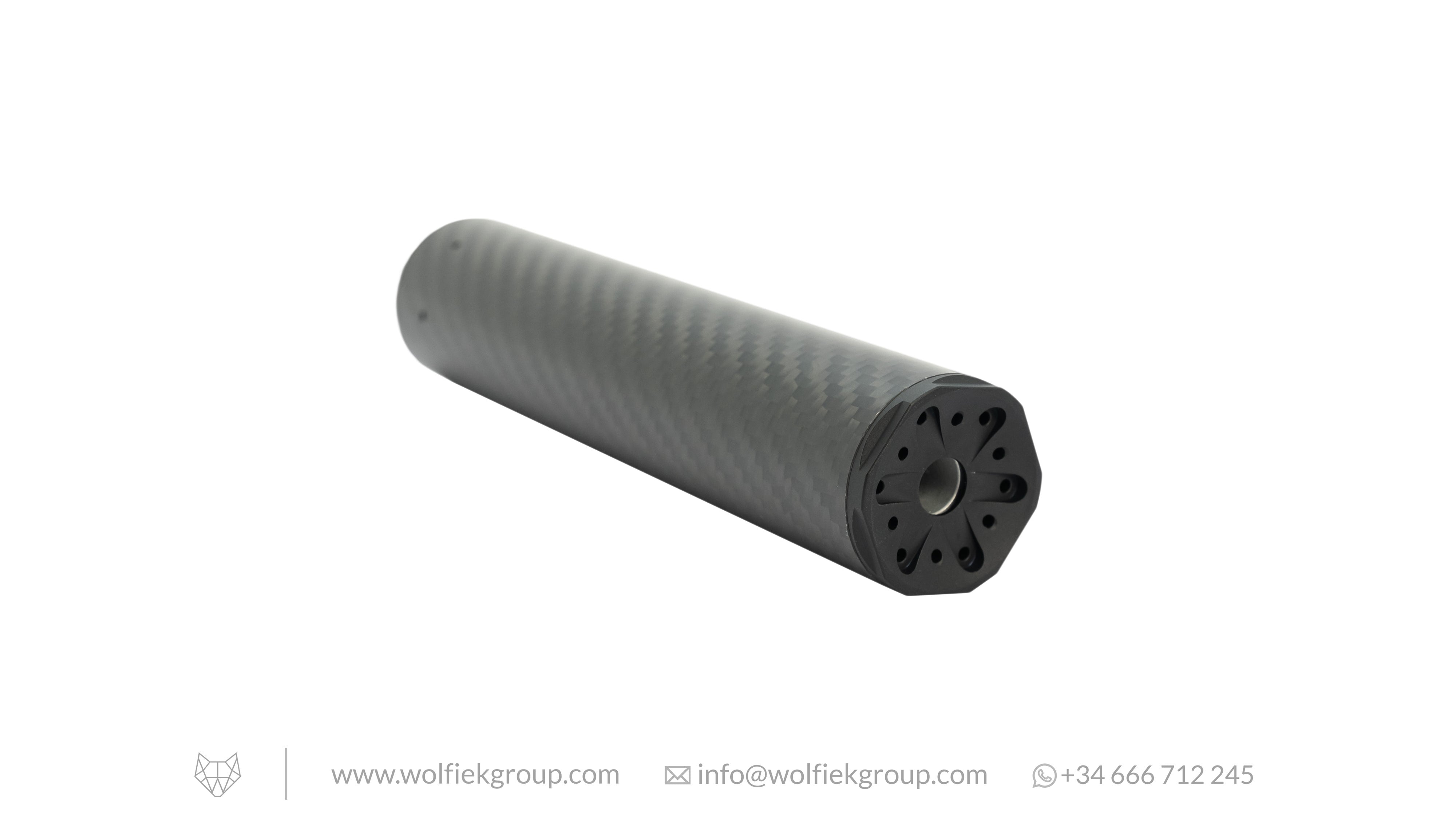 RTI · Hušh Suppressor · Carbon Fiber · 34mm · 155mm – AEA